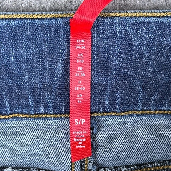 Spanx Jeans Womens Small Blue Pull On Distressed‎ Tummy Control - Picture 8 of 15